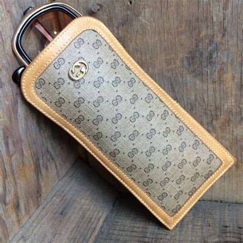 gucci foldable sunglasses case|vintage gucci eyeglass case.